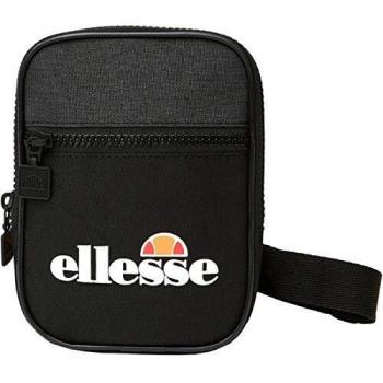 Ellesse Templeton Small Item Bag Bandolera Unisex Negro con Logo Estampado y Cremalleras