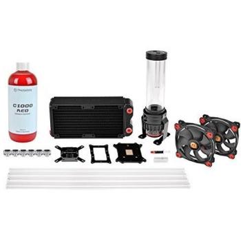 Thermaltake RL240-D5 - Kit de refrigeración líquida Personalizada, Color Negro y Rojo