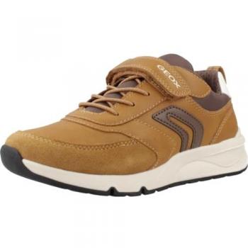 Zapatillas Geox Rooner B. GBK Cerámica + Nylon Infantil Amarillo/Café, Niño, 32 EU