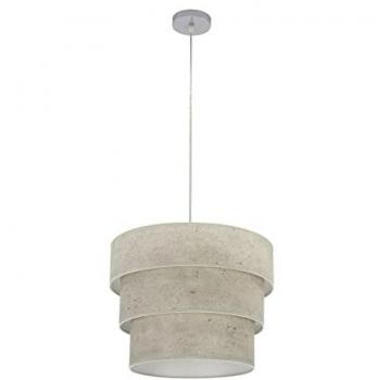 Lámpara Colgante Triple Smile 1xe27 Cromo/Cemento Gris Diseño Moderno 40x40 cm