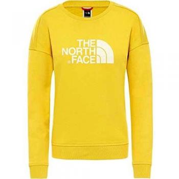 The North Face W Drew Peak Crew-eu Tnf - Sudadera para mujer, color negro, Amarillo bambú, medium