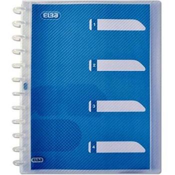 Carpeta fundas extraíbles Oxford. Con 30 sobres y 4 registros. Color transparente.