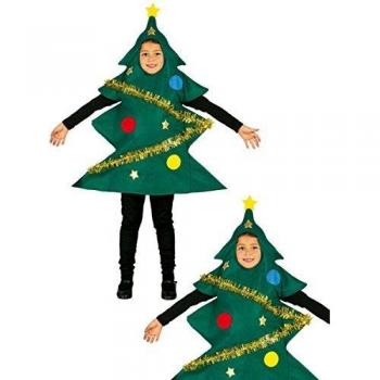 Guirca - Disfraz Arbol de Navidad, 5-6 años, Multicolor