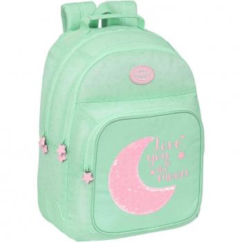 Mochila doble adaptable a carro reciclado Blackfit8 Moon Safta
