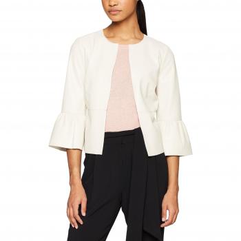 Only Onldance Frill Faux Leather Jacket Otw, Chaqueta de Traje para Mujer, Gris