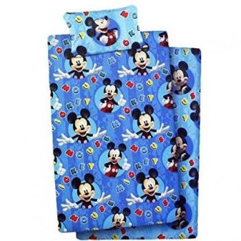 Oeko-tex - Juego de sábanas de algodón para Cama Individual con diseño de Mickey Mouse