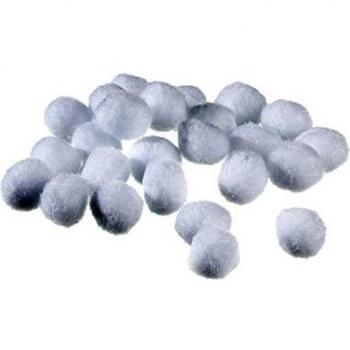 EFCO Pompones 20 mm 25 uds. blanco, poliamida, 17 x 15 x 2 cm