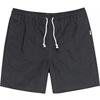 Men's Off Black Twill Shorts
