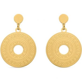 Pendientes de moda Luxenter Africa bañados en oro amarillo de 18K - Thata Boutique