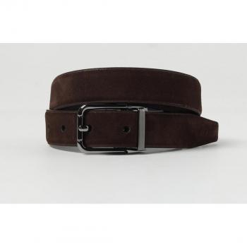 Dolce & Gabbana Men's Stylish Leather Belt in Ebony - Size 110 CM