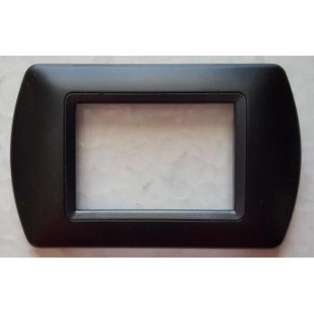 Placa de ABS Compatible para Serie Living International - Negro Opaco - 7 Foros