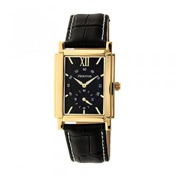 Heritor Frederick Automatic Leather Band Watch - Dark Brown and Gold