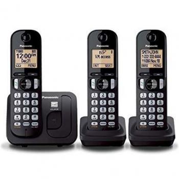 Panasonic kxtgc213 telefono dect deskwall negro lcd aaa polifonico