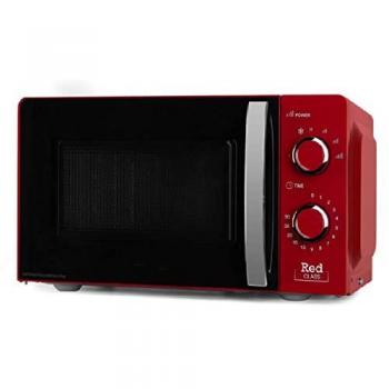 Microondas Orbegozo MI2121 Rojo 20L, 700W, 6 Niveles de Potencia, Temporizador 30 min