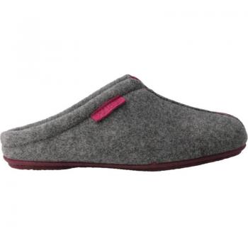 Zapatillas de Casa para Mujer VUL-LADI en color Gris Ceniza-Vino