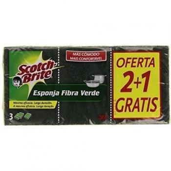 Conjunto de 3 Esponjas Estropajo Clásicas SCOTCH BRITE - Color Verde
