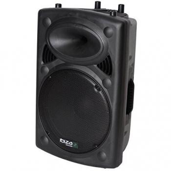 Ibiza SLK15A-BT - Bafle Profesional Activo de 15”/38 cm 800 W con USB - Mp3 & Bluetooth, Color Negro