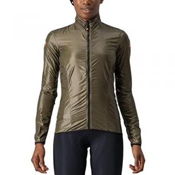 Chaqueta fina cortavientos Castelli Aria Shell marrón musgo mujer - S