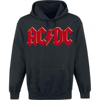 AC/DC Red Logo Sudadera con capucha Negro XL