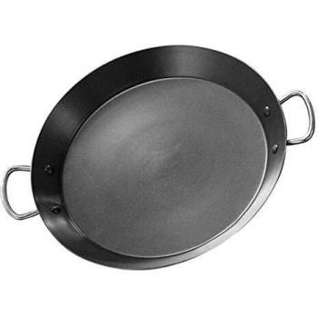 Garcimazpaella de acero inoxidable antiadherente plata 40cm pack de 4