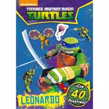 Las Tortugas Ninja. Leonardo. Actividades Con Pegatinas