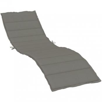 Cojín para tumbona cama solar gris oscuro Mélange 200x60x4 cm