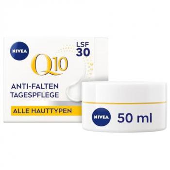 NIVEA Q10 Power - Crema de Día Antiarrugas + Triple Defensa SPF30, 50 ml