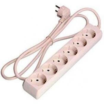 Edp 41036 Base Multiple 6 Tomas T/Tl 3M, 3 X 1,5mm, Blanco