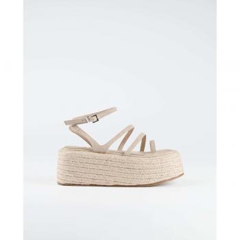 Sandalias de plataforma para mujer con ajuste en dedo y cierre de hebilla