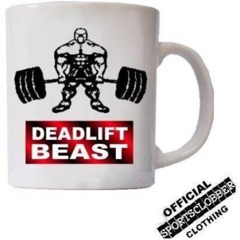 Taza oficial de peso muerto Beast 10Z regalo perfecto para levantamiento de peso, cuerpo edificio