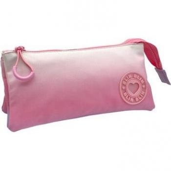 Estuche triple Blin Blin Kuky Toybags rosa 11x23x5 Cms