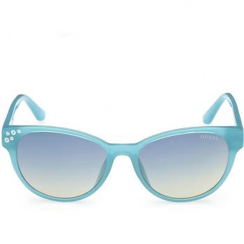 Guess GU00128 Polarized Sunglasses Shiny Turquoise Gradient Blue 87W 49mm