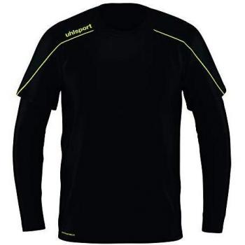 uhlsport Stream 22 Goalkeeper Shirt Camiseta de Portero, Hombre, Negro/Amarillo Fluor, 140