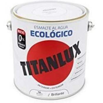 Titanlux - Esmalte Agua Ecologico Brillante, Blanco, 2,5L