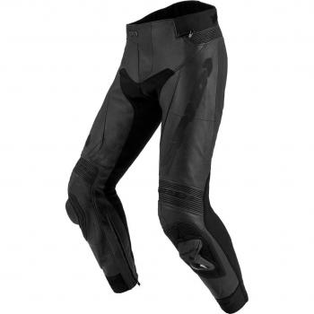 Spidi RR Pro 2 Pantalones de piel para motocicleta, color negro, talla 46
