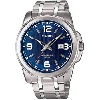 Casio Classic Silver Grey Analog Wristwatch MTP-1314D-2A 45mm