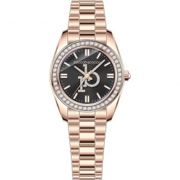 Reloj RoccoBarocco Luxury® Black Sunray Dial RB.3468L-07M para mujeres