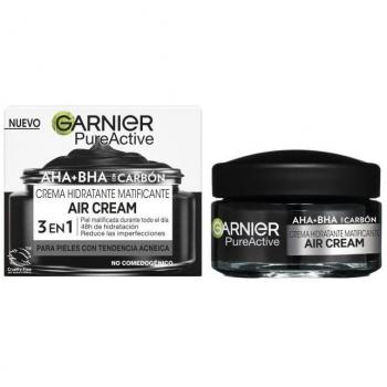 Garnier Pure Active 3-in-1 Mattifying Moisturizing Cream with AHA + BHA + Charcoal for Acne-Prone Skin 50ml
