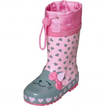 Playshoes Pink Cat Baby Rubber Rain Boots