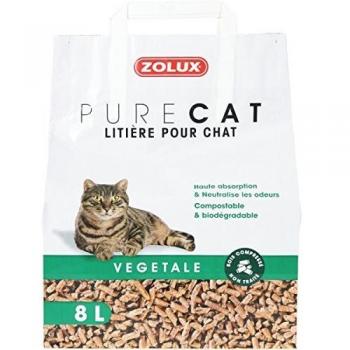 Arena Vegetal Compostable Purecat - Absorbente natural y ecológico para gatos de 8 litros