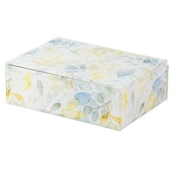 Caja Decorativa de Cristal con Impresión Foil para Almacenaje de Objetos Valiosos 21x15x7 cm