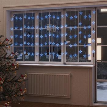 Cortina de luces estrellas 500 LEDs azul con 8 funciones