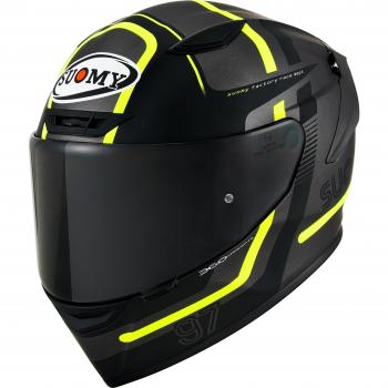 Casco Integral Suomy Track-1 Ninety Seven 2023 Negro Amarillo XL