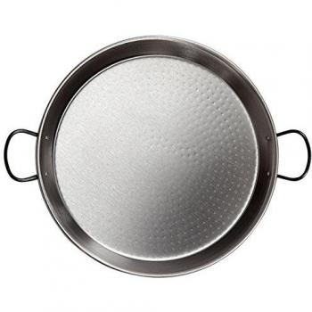 VAELLO Paellera Valenciana de Acero Pulido, 22 cm, aleado, Plateado