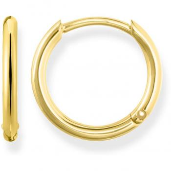 Ladies THOMAS SABO Gold Plated Sterling Silver Glam & Soul Small Hinged Hoop Earrings