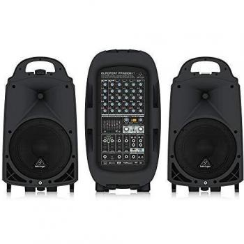 Behringer PPA2000BT Portable PA System with Bluetooth, 2000 Watts, 8 Channels, Compact Design