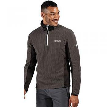 Regatta Boswell-Forro Polar con Estructura Reticular, Tejido Elástico Extol Y Media Cremallera Fleece, Hombre, Magnet/Black, XXL