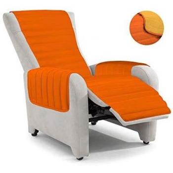 Elegant PO-Rec Quilted Recliner Cover, Naranja/Amarillo, Standard