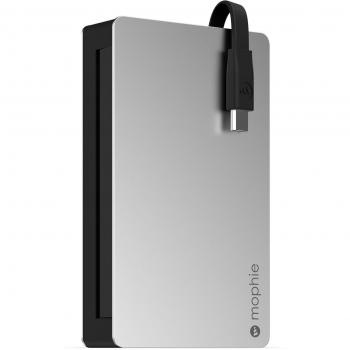 Mophie PowerStation Plus 3X - Cargador externo Micro USB de 5000 mAh, color negro