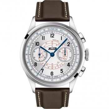 Tissot Telemeter 1938 Automatic Men's Watch with Brown Leather Strap, 42mm Chronograph